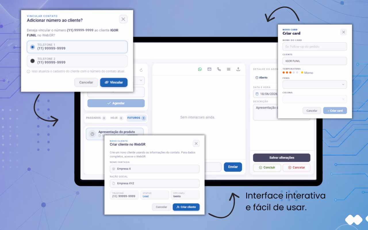 Extensão WEBGR WhatsApp - Painel CRM